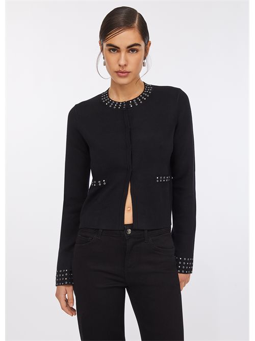 Giacca in maglia con strass LIU JO | MF5044MS49I/22222